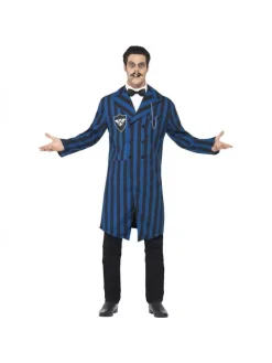 Smiffys Déguisement Duc Du Manoir (veste Rayée Bleu Et Noir, Fausse Chemise Et Noeud Papillon) -Halloween Soldes Boutique deguisement duc du manoir veste rayee bleu et noir fausse chemise et noeud papillon 2