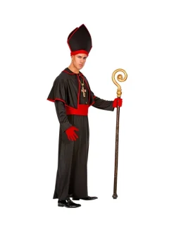 WIDMANN Déguisement Evêque Homme Noir Et Rouge Du XS Au XXXL -Halloween Soldes Boutique deguisement eveque homme noir et rouge du xs au xxxl 1 2