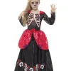 Smiffys Déguisement Fille Dia De Los Muertos (robe Longue Et Serre-tête Avec Fleur Rouge) 1 Smiffys Déguisement Fille Dia De Los Muertos (robe Longue Et Serre-tête Avec Fleur Rouge) -Halloween Soldes Boutique deguisement fille dia de los muertos robe longue et serre tete avec fleur rouge