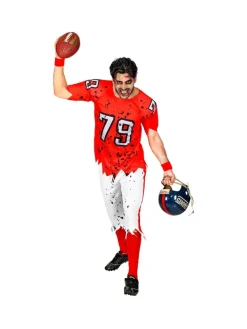 WIDMANN Déguisement Joueur De Football Américain Zombie Homme (tee-shirt Rembourré, Pantalon) -Halloween Soldes Boutique deguisement joueur de football americain zombie homme tee shirt rembourre pantalon 1