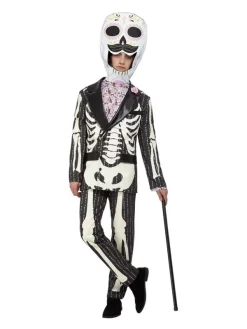 Smiffys Déguisement Jour Des Morts Homme (Veste, Haut, Pantalon Et Casque Tête De Mort) -Halloween Soldes Boutique deguisement jour des morts homme veste haut pantalon et casque tete de mort 2