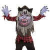 WIDMANN Déguisement Loup-Garou Enfant (tunique, Masque à Capuche Surdimensionné) -Halloween Soldes Boutique deguisement loup garou enfant tunique masque a capuche surdimensionne