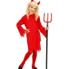 WIDMANN Déguisement Petit Démon Rouge Fille (robe, Ceinture, Cornes) -Halloween Soldes Boutique deguisement petit demon rouge fille robe ceinture cornes