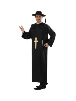 WIDMANN Déguisement Prêtre Homme (soutane, Collier Avec Croix) -Halloween Soldes Boutique deguisement pretre homme soutane collier avec croix 1