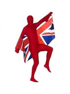 Smiffys Déguisement Seconde Peau Rouge Adulte (combinaison Avec Cagoule) -Halloween Soldes Boutique deguisement seconde peau rouge adulte combinaison avec cagoule 3