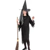 WIDMANN Déguisement Sorcière Fille Noir (robe, Ceinture, Chapeau) -Halloween Soldes Boutique deguisement sorciere fille noir robe ceinture chapeau