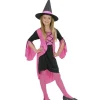 WIDMANN Déguisement Sorcière Rose Et Noir Enfant (robe, Chapeau) -Halloween Soldes Boutique deguisement sorciere rose et noir enfant robe chapeau