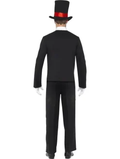 Smiffys Déguisement Squelette Jour De La Mort Homme (veste Avec Fausse Chemise, Chapeau, Gants) -Halloween Soldes Boutique deguisement squelette jour de la mort homme veste avec fausse chemise chapeau gants 2