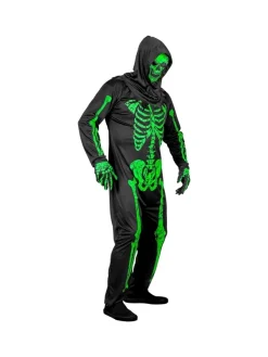 WIDMANN Déguisement Squelette Neon Homme (tenue, Gants, Masque) -Halloween Soldes Boutique deguisement squelette neon homme tenue gants masque 2