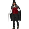 WIDMANN Déguisement Vampire Homme Bordeaux Et Noir -Halloween Soldes Boutique deguisement vampire homme bordeaux et noir