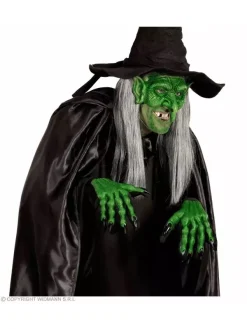 Gants Mains De Sorcières 3D Verts -Halloween Soldes Boutique gants mains de sorcieres 3d verts 2