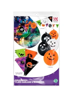 WIDMANN Guirlande Halloween - 3,6 M (8 Drapeaux + 5 Ballons) -Halloween Soldes Boutique guirlande halloween 36 m 8 drapeaux 5 ballons 1 3
