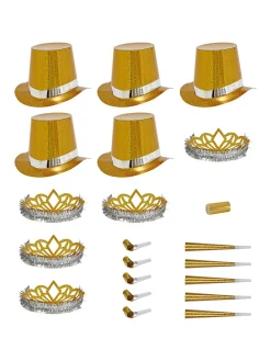 WIDMANN Kit De Fête Or Holographique Pour 10 Personnes