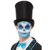 Smiffys Kit Maquillage Jour Des Morts Bleu Adulte (maquillage, Transferts, Crayons, éponge, Applicateur) -Halloween Soldes Boutique kit de maquillage a leau jour des morts bleu