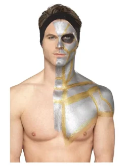 Smiffys Kit Latex Métallique Or Et Argent (1 X29,57 Ml, Maquillage Or Et Argent, 2 éponges) 16 Smiffys Kit Latex Métallique Or Et Argent (1 X29,57 Ml, Maquillage Or Et Argent, 2 éponges) -Halloween Soldes Boutique kit latex metallique or et argent 1 x2957 ml maquillage or et argent 2 eponges 3