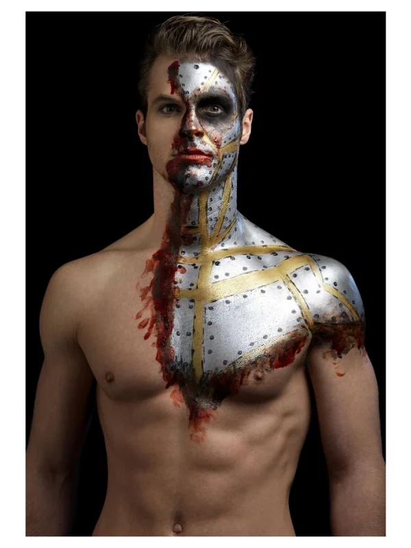 Smiffys Kit Latex Métallique Or Et Argent (1 X29,57 Ml, Maquillage Or Et Argent, 2 éponges) 8 Smiffys Kit Latex Métallique Or Et Argent (1 X29,57 Ml, Maquillage Or Et Argent, 2 éponges) – Image 6