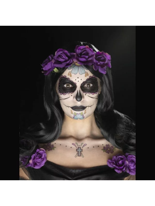 Smiffys Kit Maquillage Jour Des Morts Multicolore 4 Smiffys Kit Maquillage Jour Des Morts Multicolore – Image 2