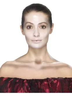 Smiffys Kit Maquillage Jour Des Morts Rouge Et Noir (fard à L'eau Visage, Crayon, Applicateurs) -Halloween Soldes Boutique kit maquillage jour des morts rouge et noir fard a l eau visage crayon applicateurs 4