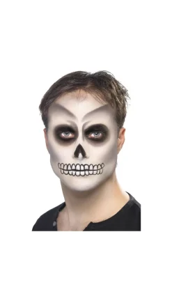 Smiffys Kit Maquillage Squelette (peinture Du Visage, Crayon Noir Et éponge) -Halloween Soldes Boutique kit maquillage squelette peinture du visage crayon noir et eponge 3