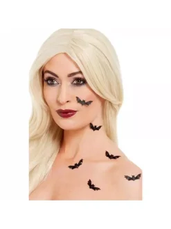 Smiffys Lot De 6 Autocollants 3D Chauve-souris Pour Visage