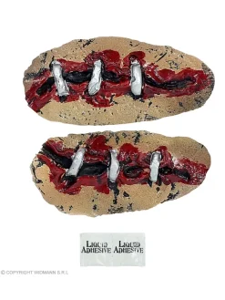 WIDMANN Lot De Deux Prothèses En Latex FX - Cicatrices Avec Agrafes -Halloween Soldes Boutique lot de deux protheses en latex fx cicatrices avec agrafes 2