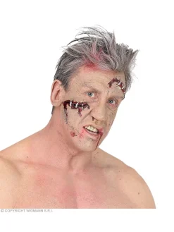 WIDMANN Lot De Deux Prothèses En Latex FX - Cicatrices Avec Agrafes -Halloween Soldes Boutique lot de deux protheses en latex fx cicatrices avec agrafes 4