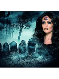 Smiffys Maquillage à L'eau Diseuse De Bonne Aventure (3 Couleurs, Paillettes, Transferts, éponge Et Brosse) -Halloween Soldes Boutique maquillage a l eau diseuse de bonne aventure 3 couleurs paillettes transferts eponge et brosse 6