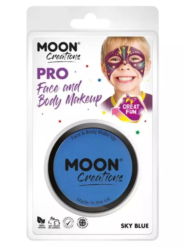 Smiffys Maquillage Pro Visage Bleu Ciel - Cosmic Moon 4 Smiffys Maquillage Pro Visage Bleu Ciel - Cosmic Moon – Image 2