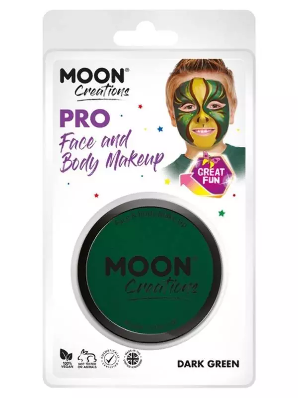 Smiffys Maquillage Pro Visage Vert Foncé- Cosmic Moon 4 Smiffys Maquillage Pro Visage Vert Foncé- Cosmic Moon – Image 2
