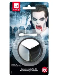 Smiffys Maquillage Vampire Gris, Noir / Blanc + Applicateur -Halloween Soldes Boutique maquillage vampire gris noir blanc applicateur 2