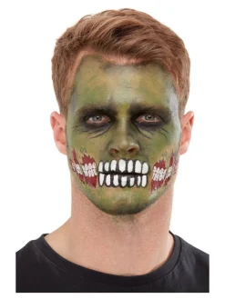 Smiffys Maquillage Zombie (transfert Bouche, Maquillage Vert, Crayon, Faux Sang Et éponge)