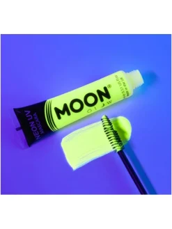 Smiffys Mascara UV Néon Jaune Intense - Moon Créations -Halloween Soldes Boutique mascara uv neon jaune intense moon creations 1