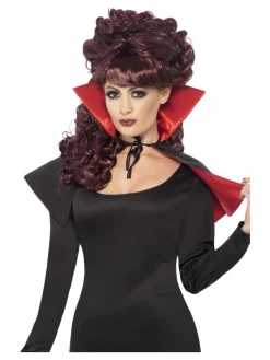 Smiffys Mini Cape Vampire Rouge Et Noire Pour Femme