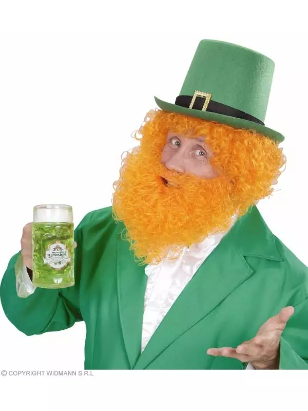 WIDMANN Perruque & Barbe Orange (Ecossais Ou Leprechaun St-Patrick) 4 WIDMANN Perruque & Barbe Orange (Ecossais Ou Leprechaun St-Patrick) – Image 2