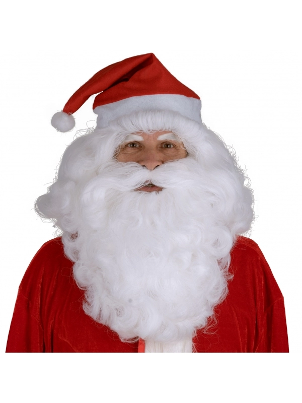 Perruque Et Barbe Père Noël & St-Nicolas Fabriquée à La Main 3 Perruque Et Barbe Père Noël & St-Nicolas Fabriquée à La Main