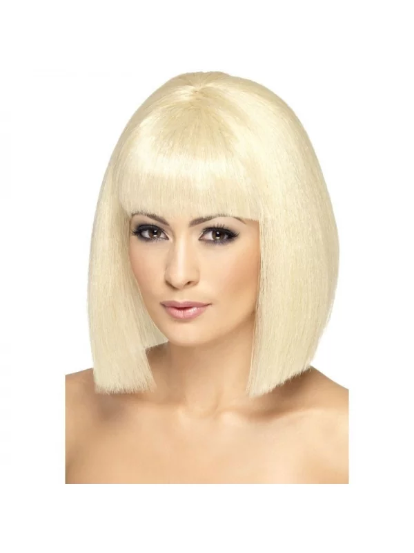 Smiffys Perruque Femme Coquette Frange Courte Blonde 3 Smiffys Perruque Femme Coquette Frange Courte Blonde