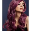 Smiffys Perruque Fever Khloe, Mauve, Cheveux Longs, 66 Cm -Halloween Soldes Boutique perruque fever khloe mauve cheveux longs 66 cm