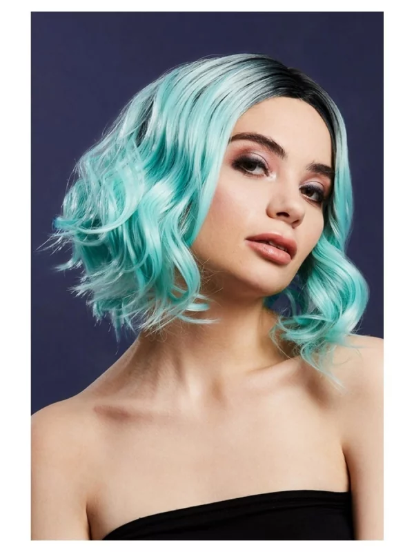 Smiffys Perruque Fever Kourtney, Bicolore, Menthe Poivrée, 30cm 3 Smiffys Perruque Fever Kourtney, Bicolore, Menthe Poivrée, 30cm