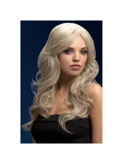 Smiffys Perruque Fever Nicole, Blonde , 66cm -Halloween Soldes Boutique perruque fever nicole blonde 66cm 2