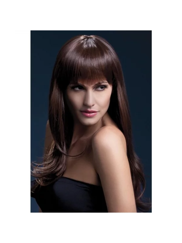 Smiffys Perruque Fever Sienna Sexy 66 Cm, Brune 3 Smiffys Perruque Fever Sienna Sexy 66 Cm, Brune