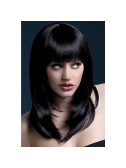 Smiffys Perruque Fever Tanja Sexy 48 Cm, Noire