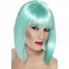 Smiffys Perruque Glam Courte Turquoise -Halloween Soldes Boutique perruque glam courte turquoise