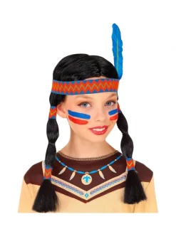 WIDMANN Perruque Indienne à Plumes Pour Fille