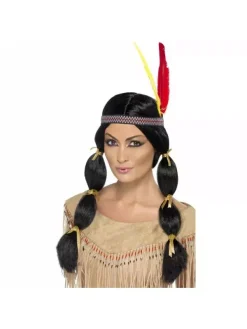 Smiffys Perruque Indienne Avec Bandeau