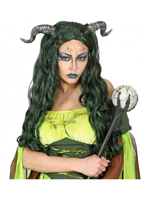 WIDMANN Perruque Personnage Fantastique Avec Cornes -femme 3 WIDMANN Perruque Personnage Fantastique Avec Cornes -femme