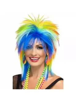 Smiffys Perruque Punk Femme Multicolore