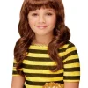 Smiffys Perruque Santoro Bee-Loved, Marron, Avec Frange -Halloween Soldes Boutique perruque santoro bee loved marron avec frange