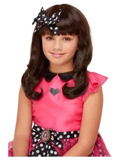 Smiffys Perruque Santoro Ladybird, Noir, Avec Frange