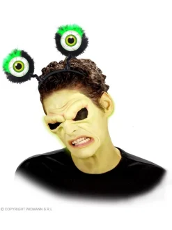 WIDMANN Serre-tête Alien Vert Avec Yeux Et Plumes -Halloween Soldes Boutique serre tete alien vert avec yeux et plumes 2