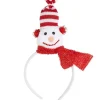 WIDMANN Serre-tête Bonhomme De Neige Avec Bonnet Et écharpe Rouge Et Blanc -Halloween Soldes Boutique serre tete bonhomme de neige avec bonnet et echarpe rouge et blanc